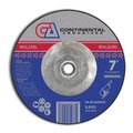 Continental Abrasives 7" x 1/4" x 5/8-11" Signature T27 Depressed Center Grinding Wheel A5-10701472